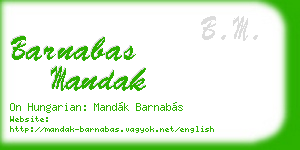 barnabas mandak business card